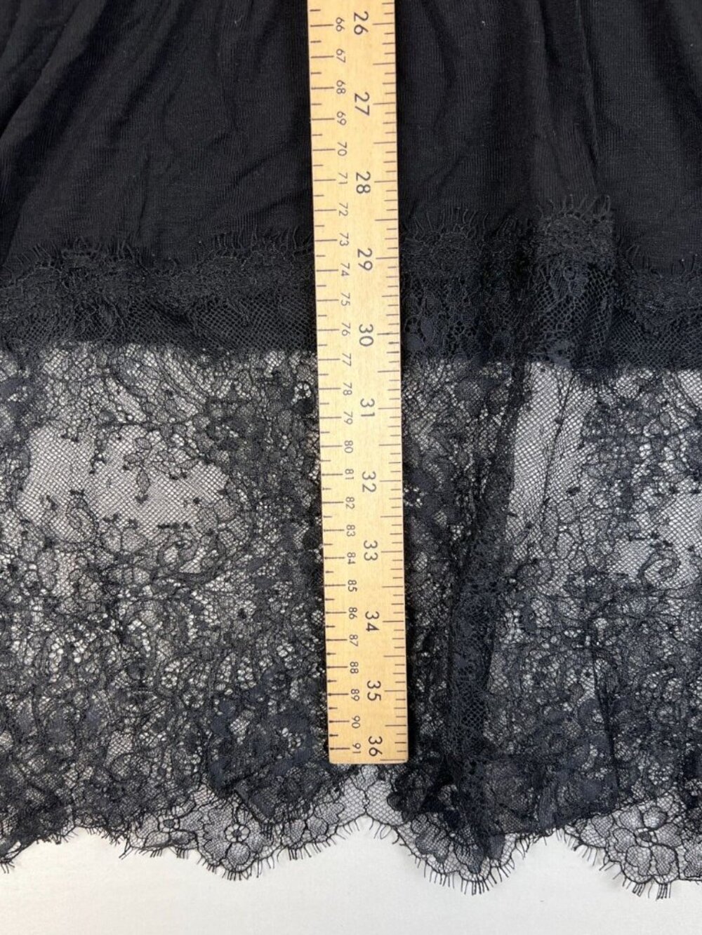 BCBGMAXAZRIA Women Large Black Bridget Lace Trim Slip Dress NWT - Picture 6 of 8